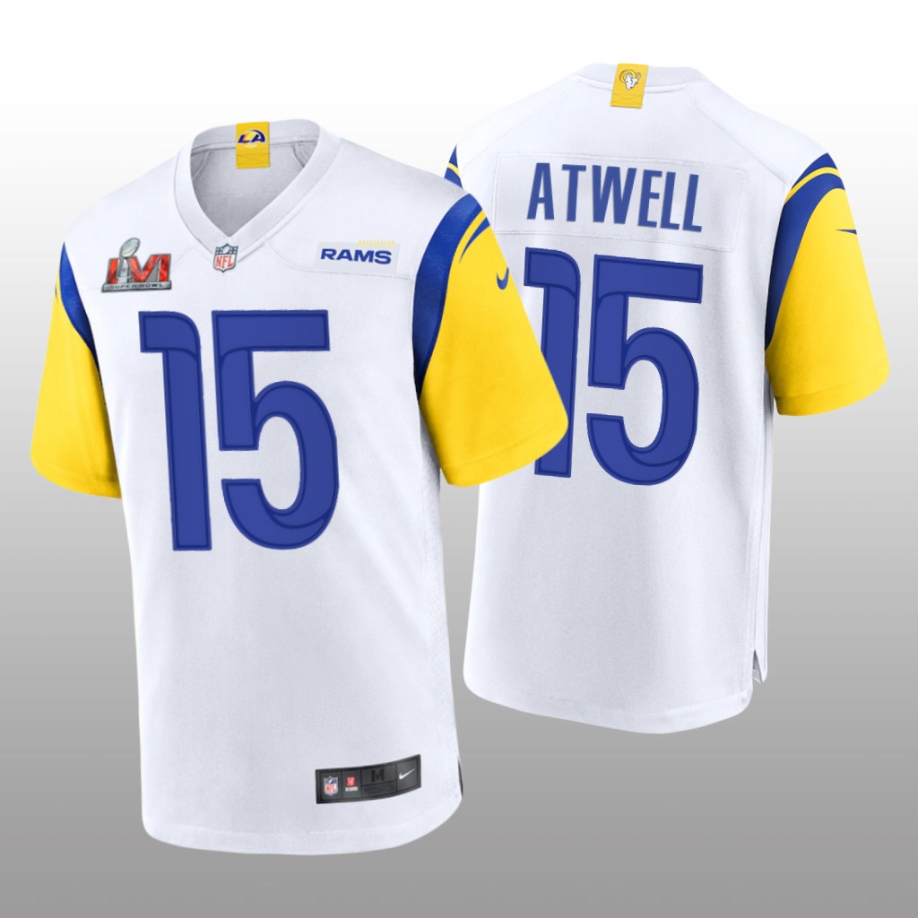 Los Angeles Rams Tutu Atwell White Game Jersey Super Bowl LVI - Men's
