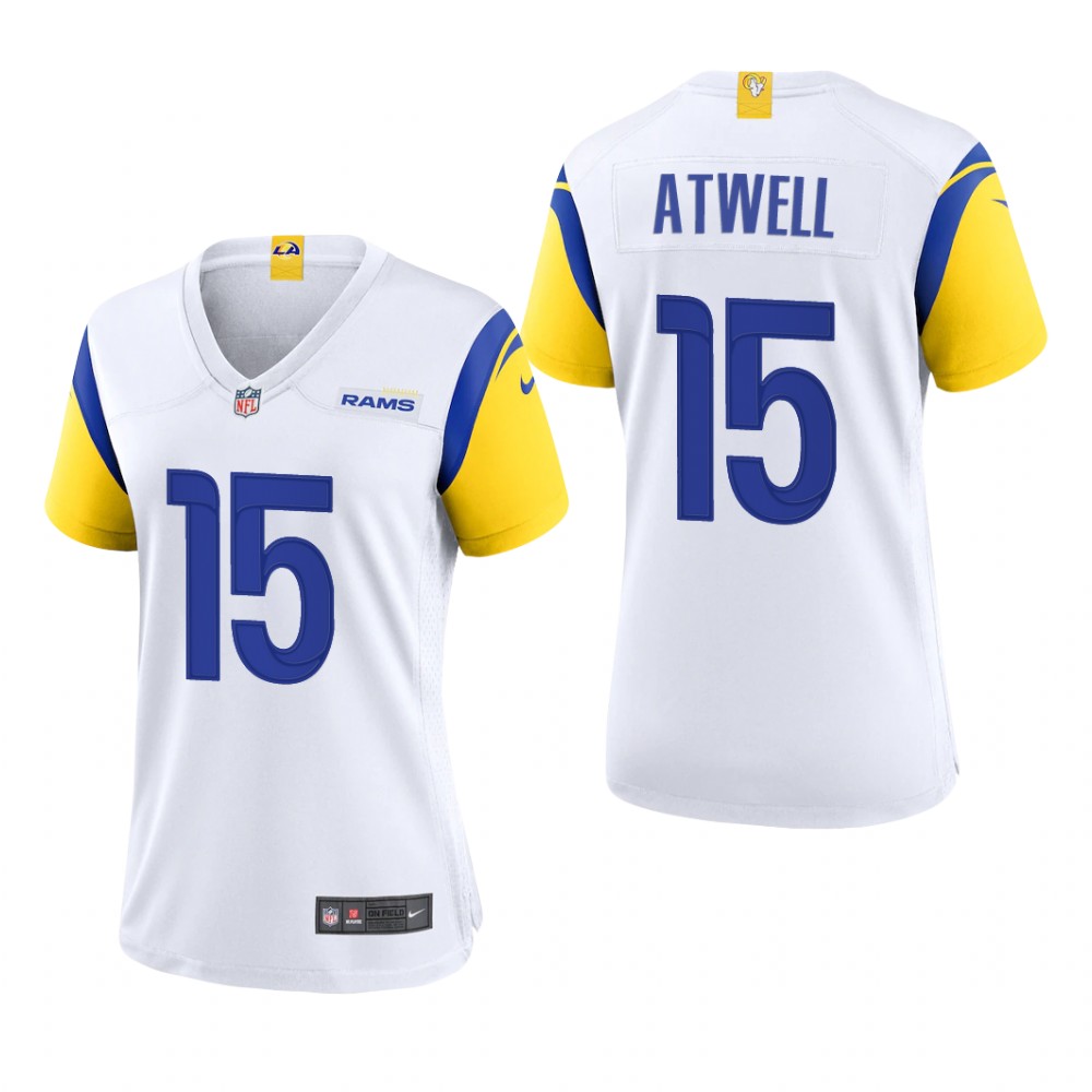 Los Angeles Rams Tutu Atwell White Jersey Alternate Game - Women's