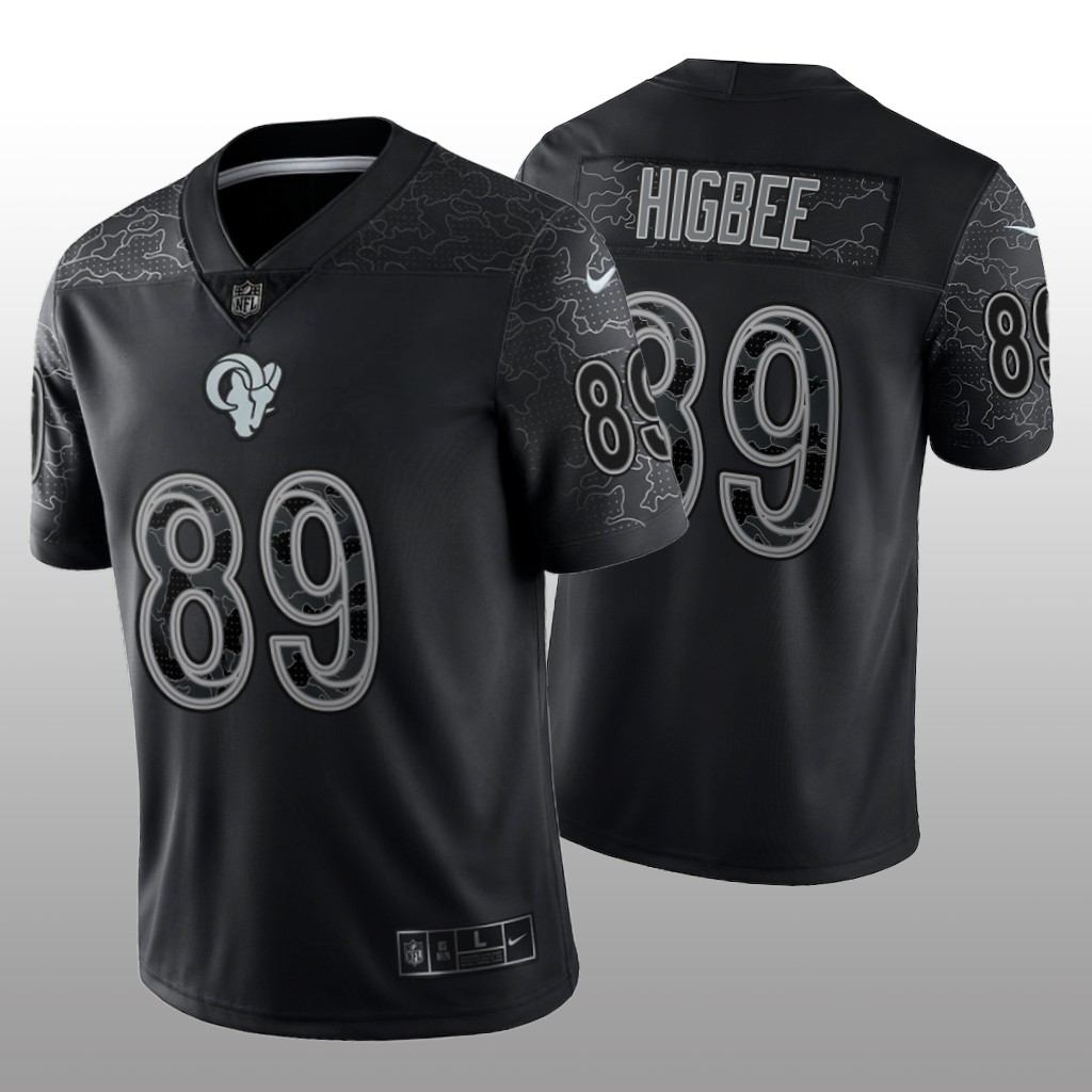 Los Angeles Rams Tyler Higbee Black Jersey Reflective Limited - Men's