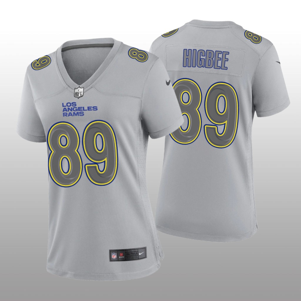 Los Angeles Rams Tyler Higbee Gray Jersey Atmosphere Fashion Game - Women's
