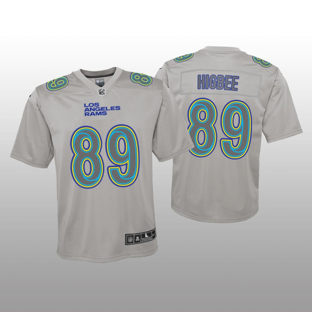 Los Angeles Rams Tyler Higbee Gray Jersey Atmosphere Fashion Game - Youth