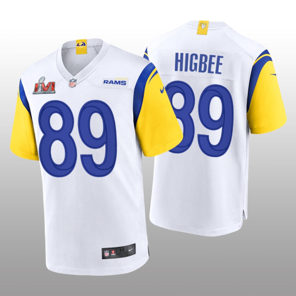 Los Angeles Rams Tyler Higbee White Game Jersey Super Bowl LVI - Men's