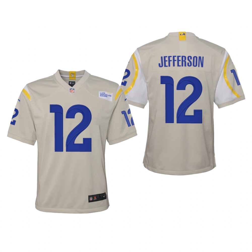 Los Angeles Rams Van Jefferson Bone Jersey Game - Youth