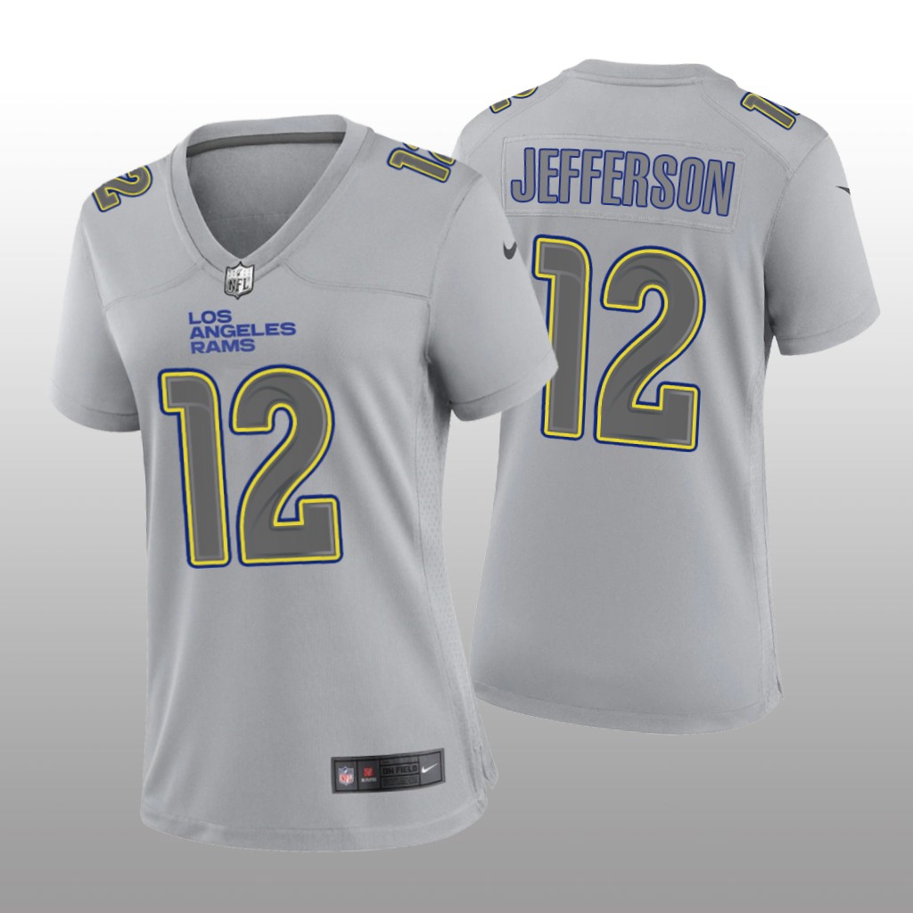 Los Angeles Rams Van Jefferson Gray Jersey Atmosphere Fashion Game - Women's