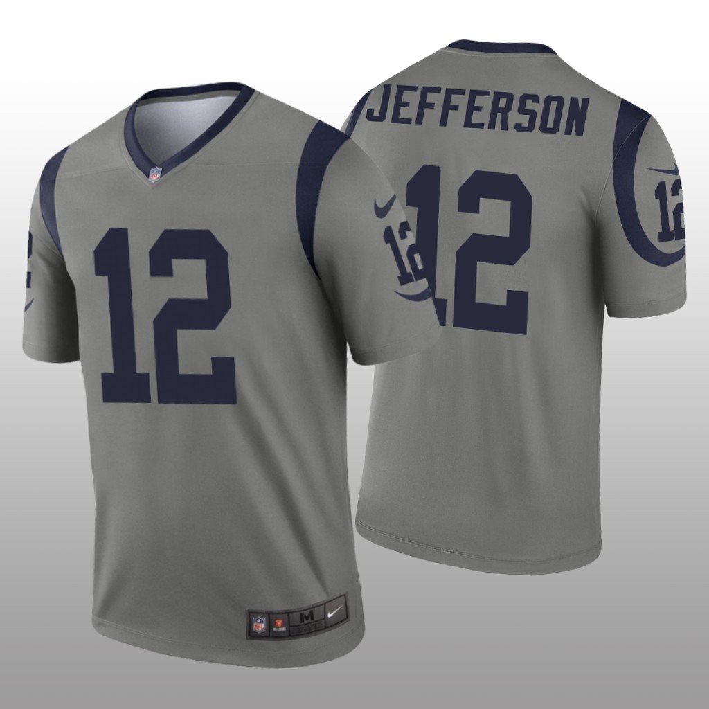 Los Angeles Rams Van Jefferson Gray Jersey Inverted Legend - Men's