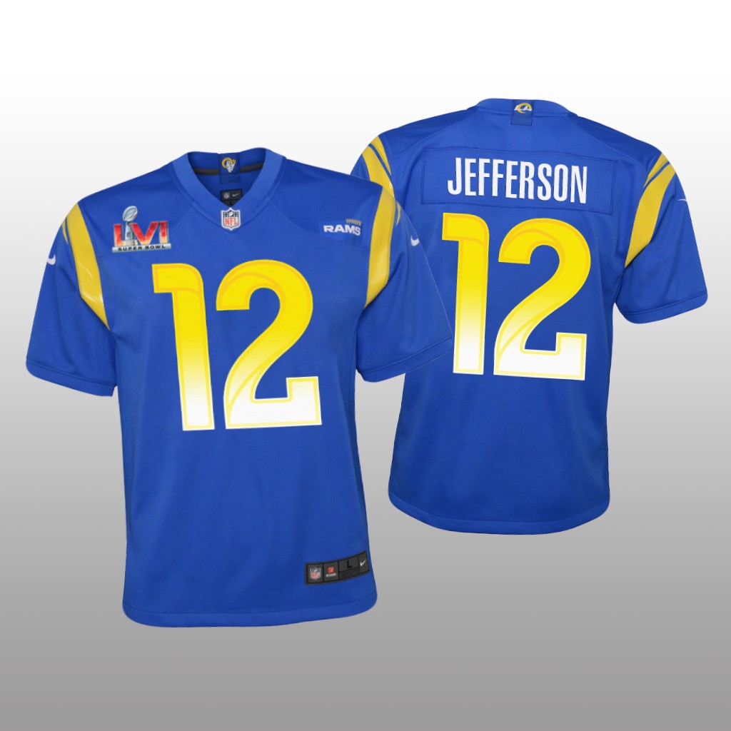 Los Angeles Rams Van Jefferson Royal Game Jersey Super Bowl LVI - Youth
