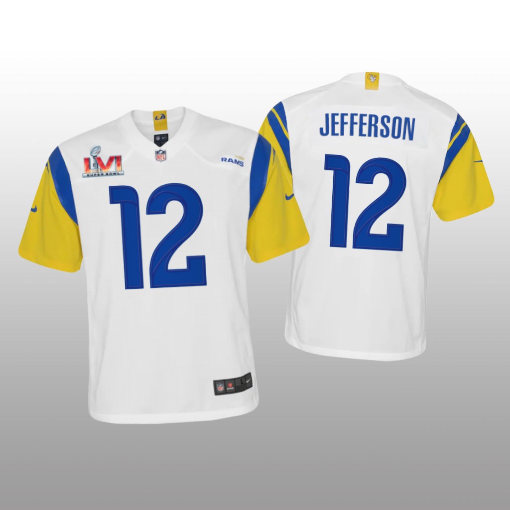 Los Angeles Rams Van Jefferson White Game Jersey Super Bowl LVI - Youth