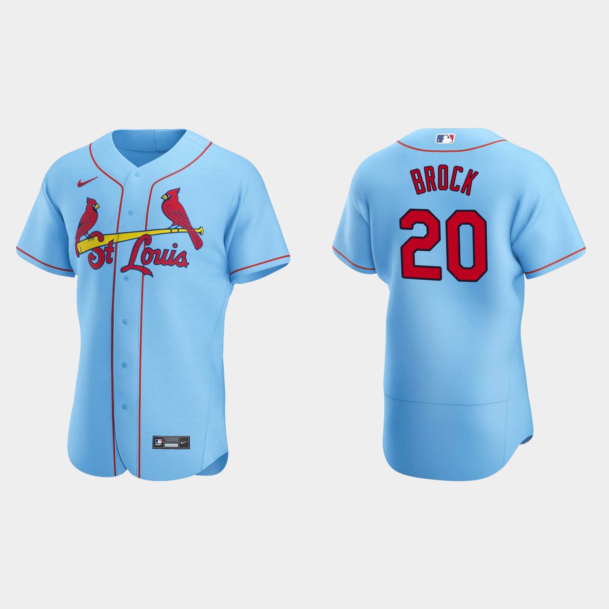 Lou Brock #20 St. Louis Cardinals 2020 Alternate Team Jersey - Blue