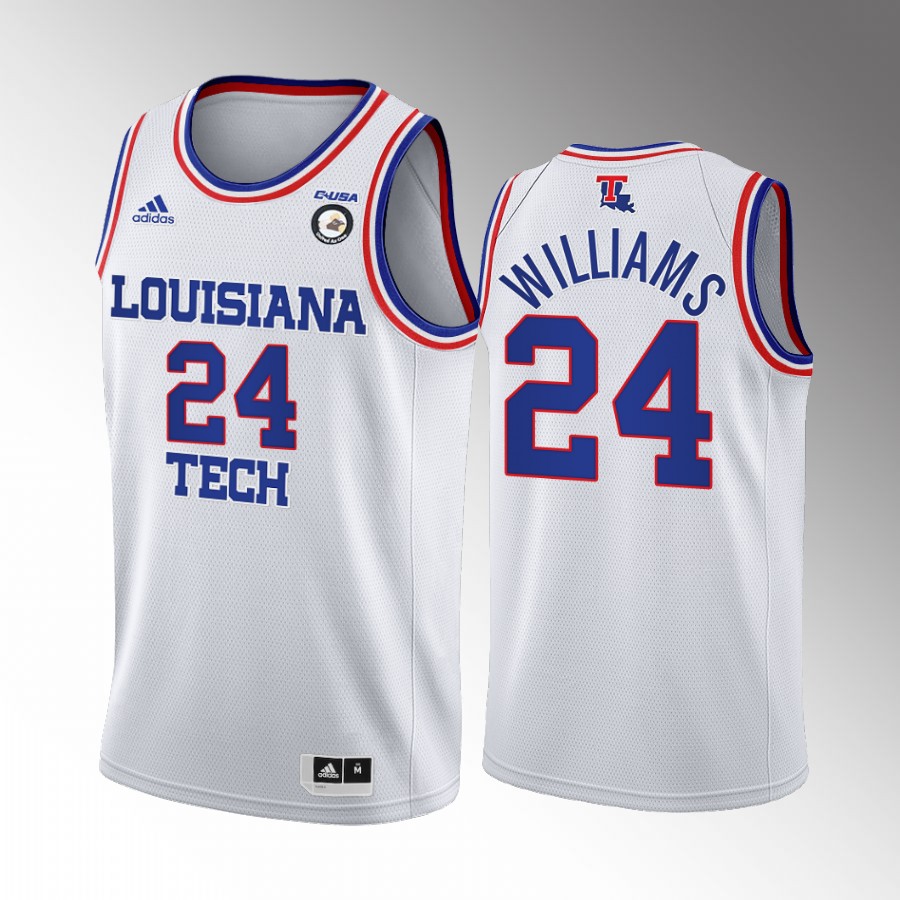 Louisiana Tech Bulldogs Cobe Williams Jersey College  White Home Uniform