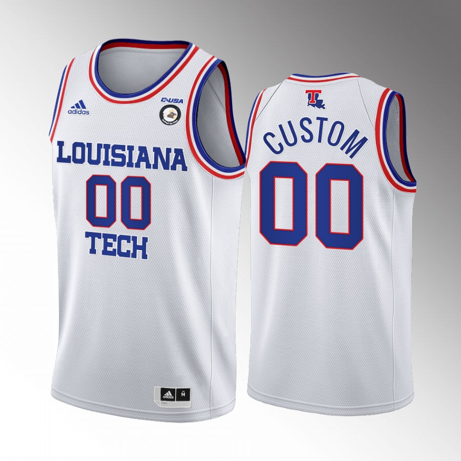 Louisiana Tech Bulldogs Custom Jersey College  White Home Uniform