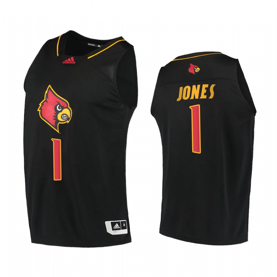 Louisville Cardinals Carlik Jones Black Alternate 2020-21 College  Jersey