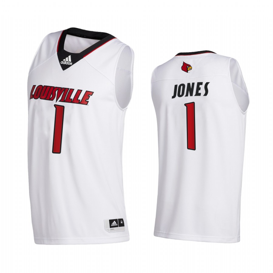 Louisville Cardinals Carlik Jones White College  2020-21 Swingman Jersey