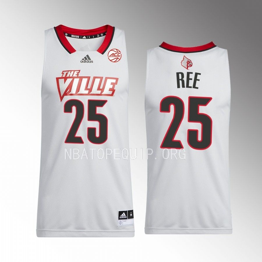 Louisville Cardinals Devin Ree Jersey 2022-23 Swingman  White Uniform