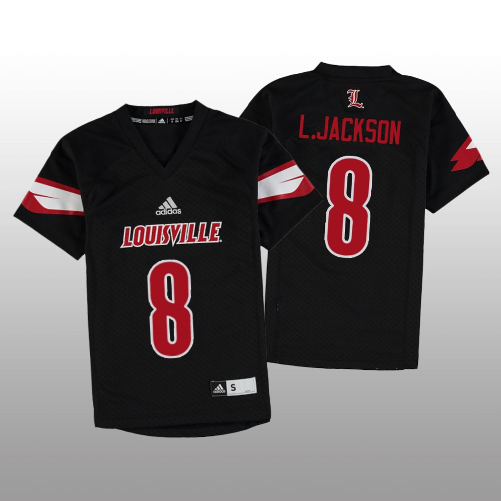 Louisville Cardinals Lamar Jackson Black Jersey College  - Youth