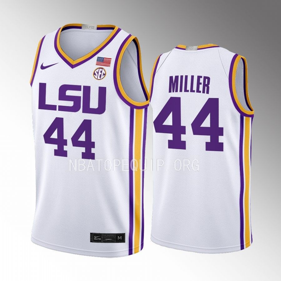 LSU Tigers Adam Miller Jersey 2022-23 Limited  White Uniform