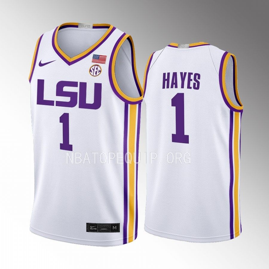 LSU Tigers Cam Hayes Jersey 2022-23 Limited  White Uniform