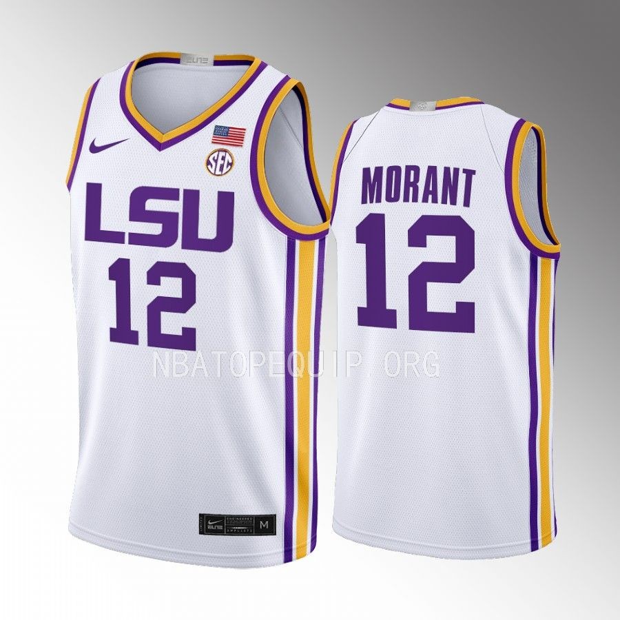 LSU Tigers Ja Morant Jersey Limited  White Uniform