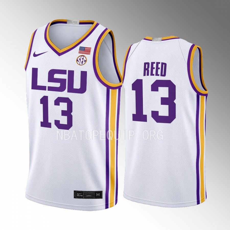 LSU Tigers Jalen Reed Jersey 2022-23 Limited  White Uniform