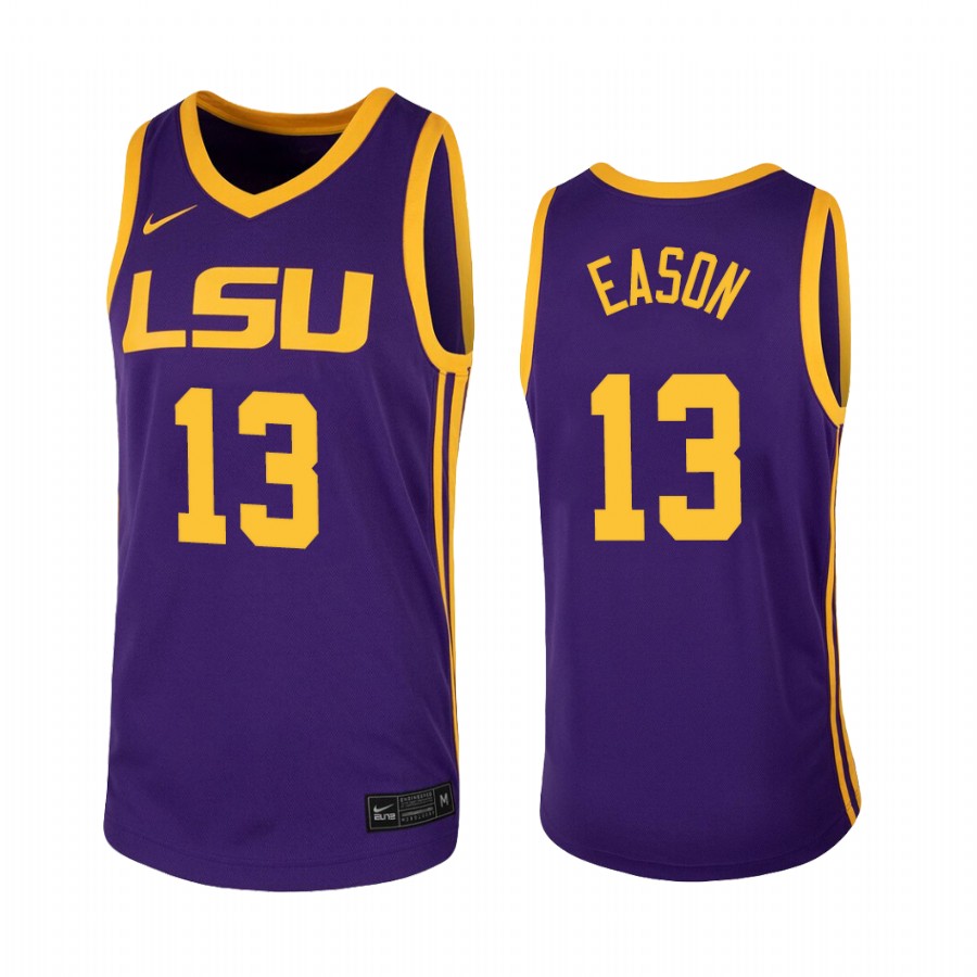 LSU Tigers Tari Eason Jersey College Purple 2021 transfer Uniform