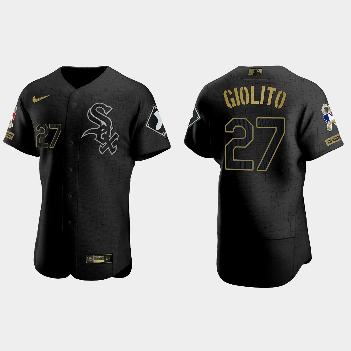 Lucas Giolito Chicago White Sox 2021 Salute to Service Jersey - All Black