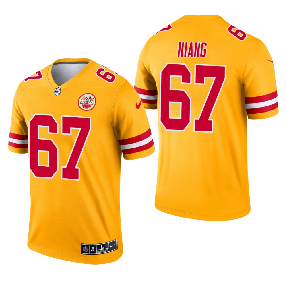 Lucas Niang Kansas City Chiefs Yellow Jersey Inverted Legend - Men's