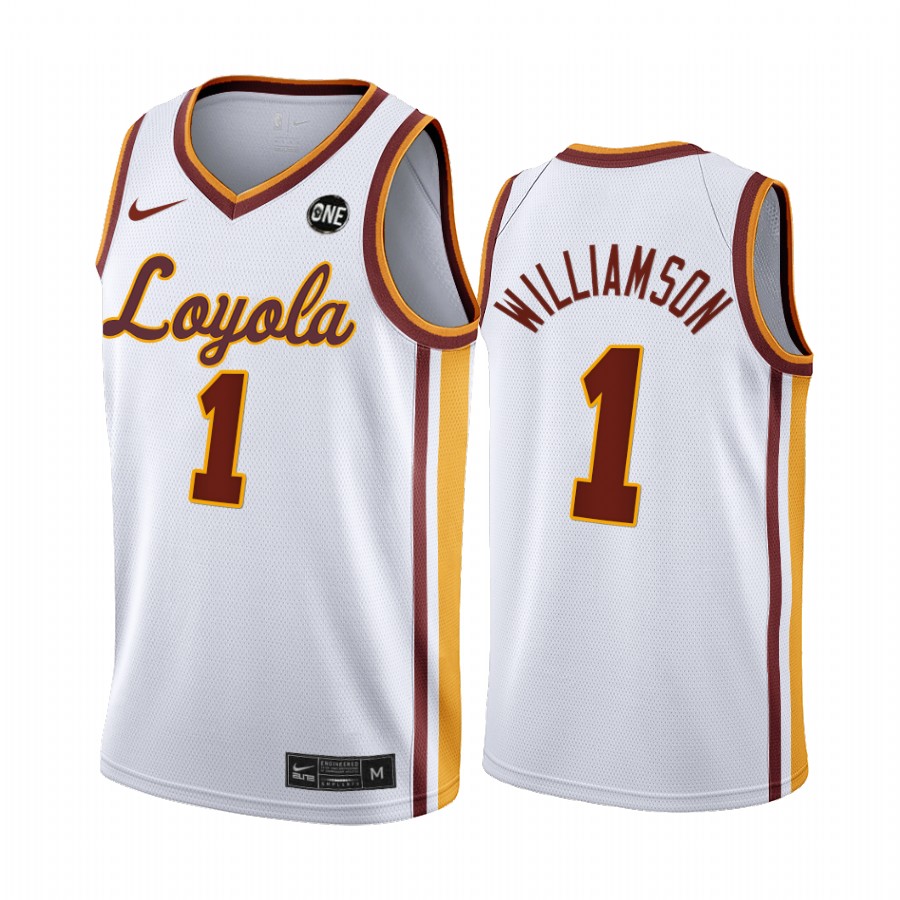Lucas Williamson Loyola Ramblers White Jersey 2022 MVC Championship College