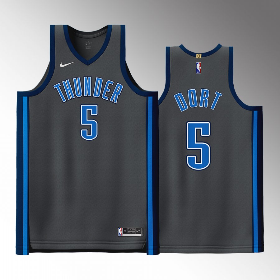 Luguentz Dort 2022-23 Thunder #5 City Edition Jersey Black