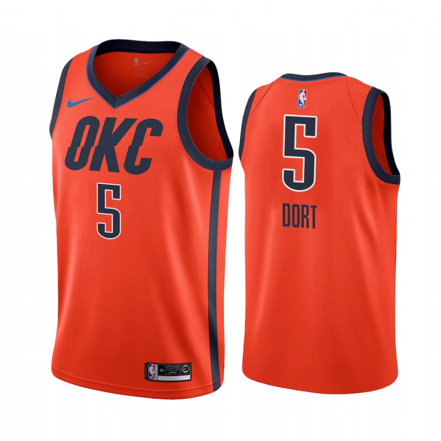 Luguentz Dort Oklahoma City Thunder Orange Earned #5 Jersey