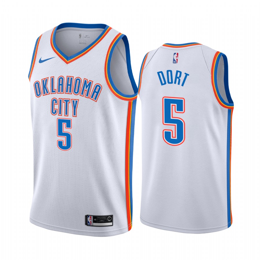 Luguentz Dort Oklahoma City Thunder White Association #5 Jersey