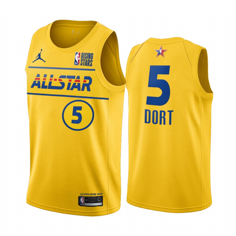 Luguentz Dort World Team 2021 Rising Stars Jersey Gold All-Star Thunder