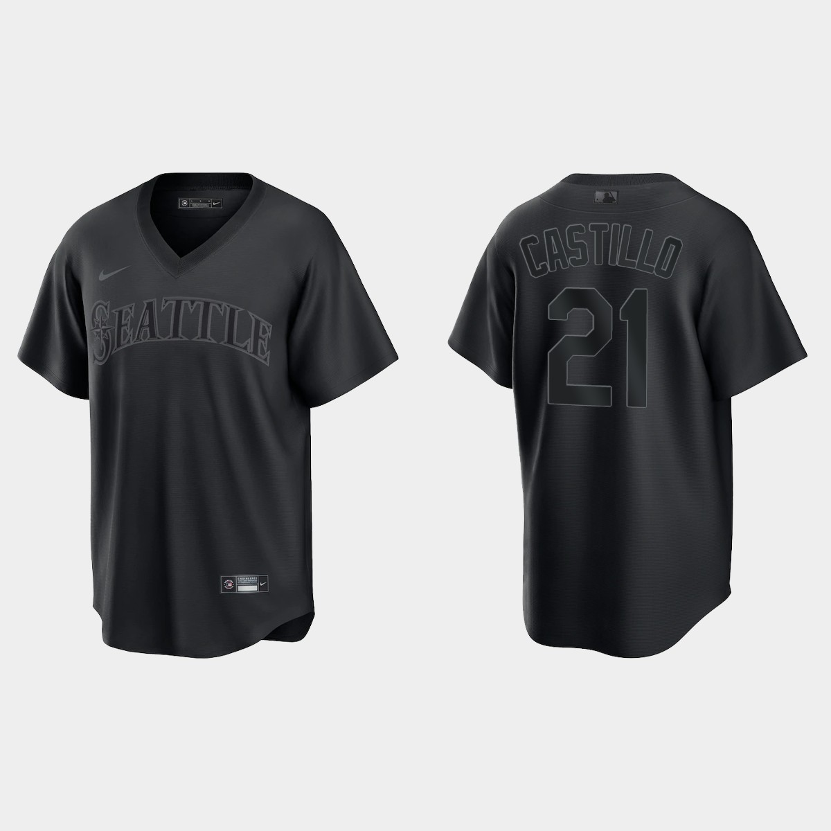 Luis Castillo Seattle Mariners Pitch Black Fashion Jersey - Black