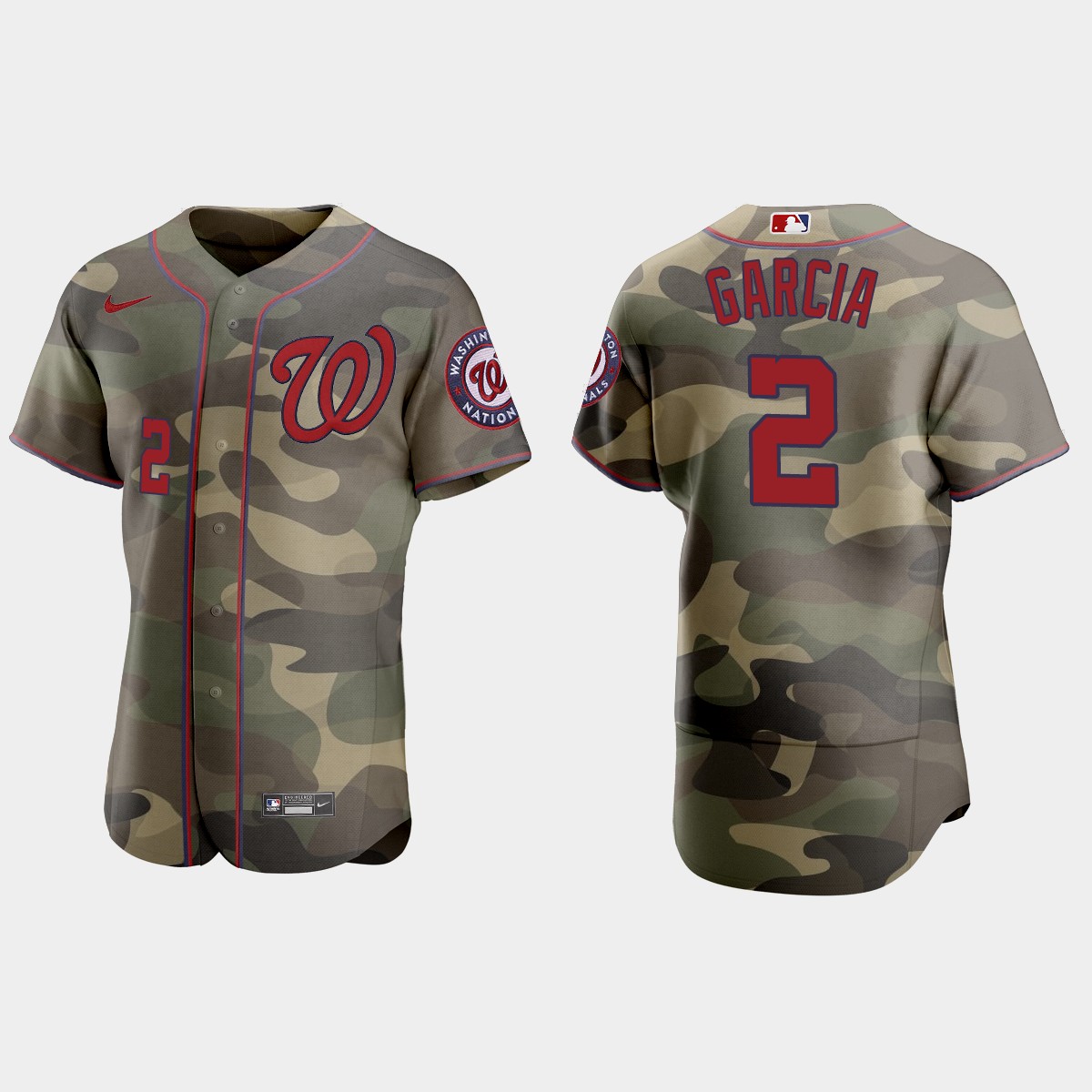 Luis Garcia Washington Nationals 2021 National Armed Forces Day Jersey - Camo