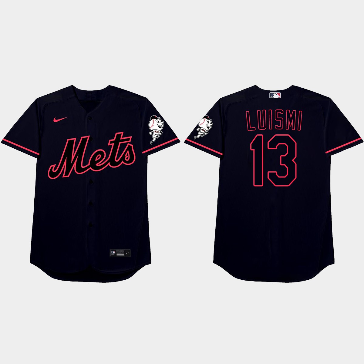 Luis Guillorme Nickname Mets 2021 Players' Weekend Luismi Jersey - Black