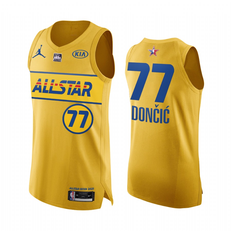 Luka Doncic 2021 All-Star Jersey Gold Western Conference Mavericks Uniform