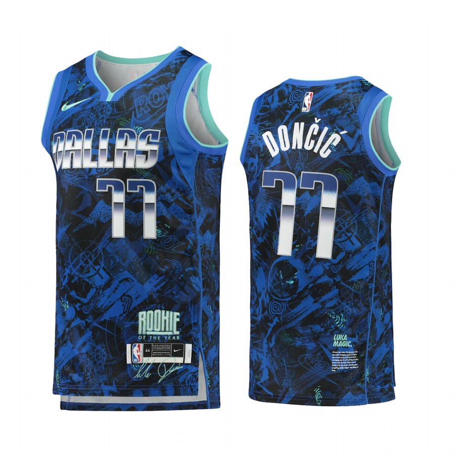 Luka Doncic Dallas Mavericks Rookie of the Year Royal Jersey Select Series