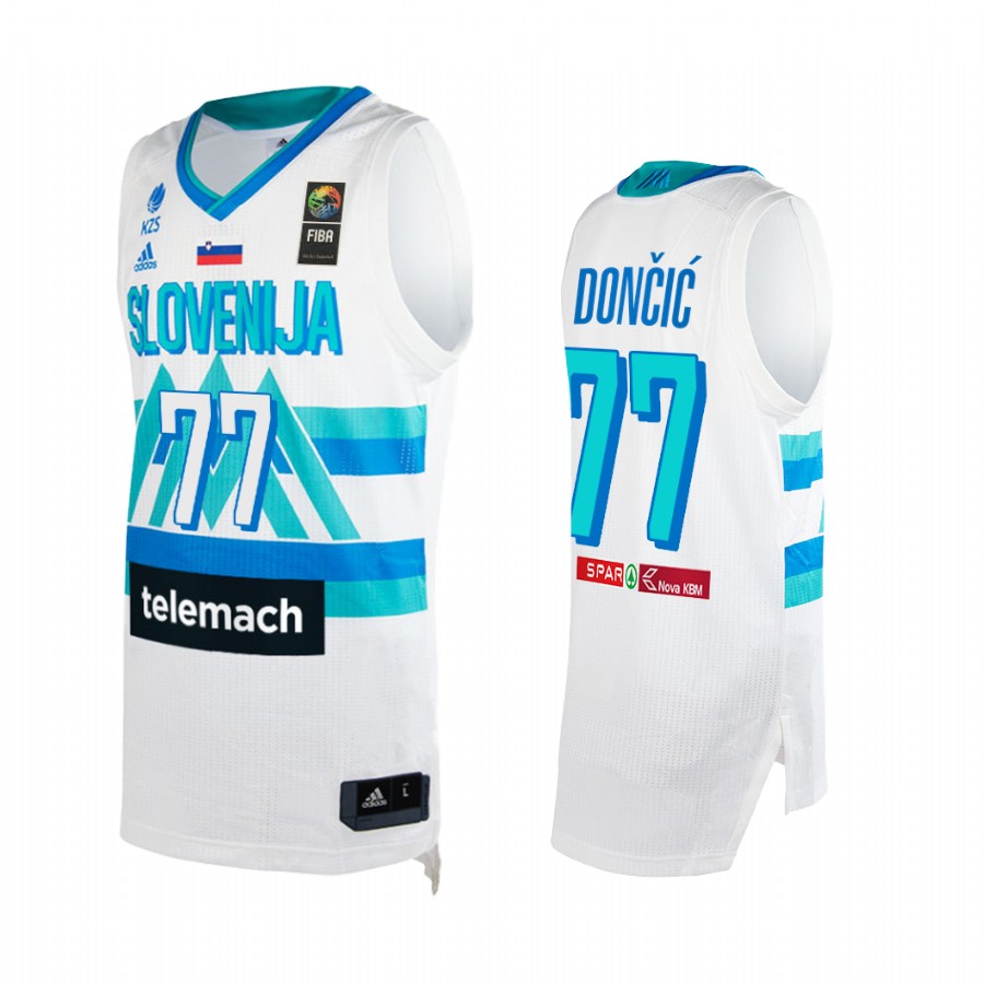 Luka Doncic Triple-Double Slovenia Beats Lithuania 2021 Tokyo Olympics #77 Jersey