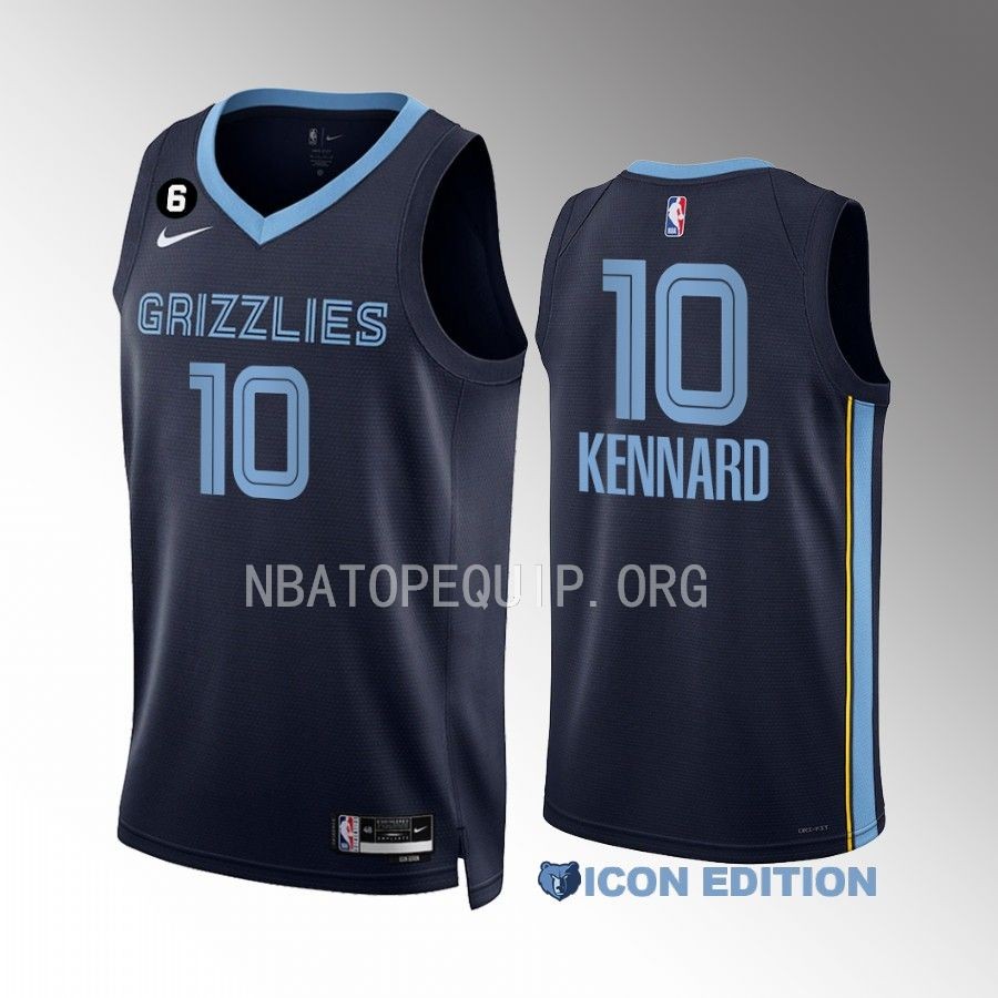 Luke Kennard 2022-23 Memphis Grizzlies Navy #10 Icon Edition Jersey Swingman