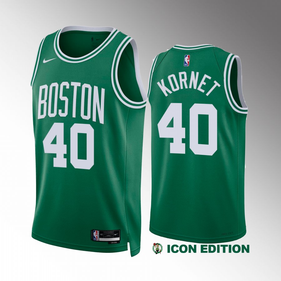 Luke Kornet 2022-23 Boston Celtics Green #40 Icon Edition Jersey Swingman