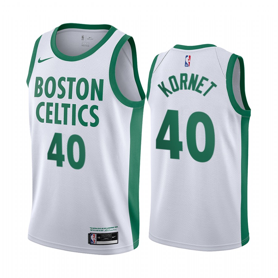 Luke Kornet Boston Celtics 2021 City Edition White #40 Jersey Swingman