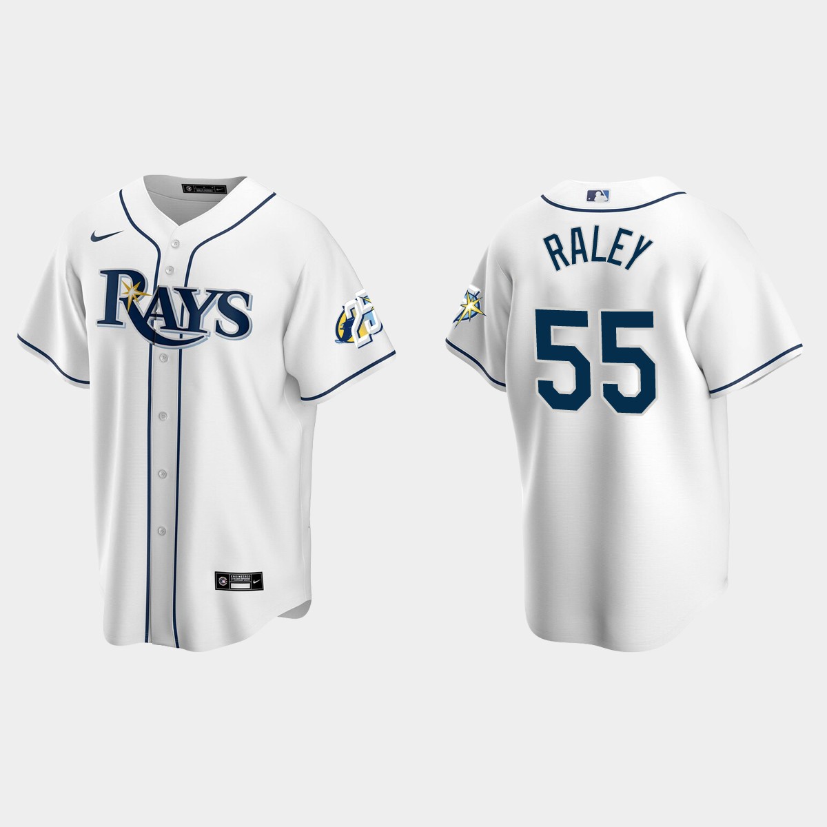 Luke Raley Tampa Bay Rays 25th Anniversary Jersey - White