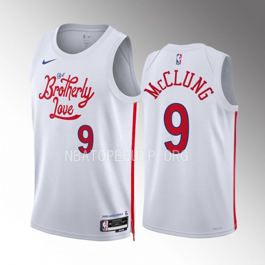 Mac McClung Philadelphia 76ers #9 White Jersey 2022-23 City Edition Swingman