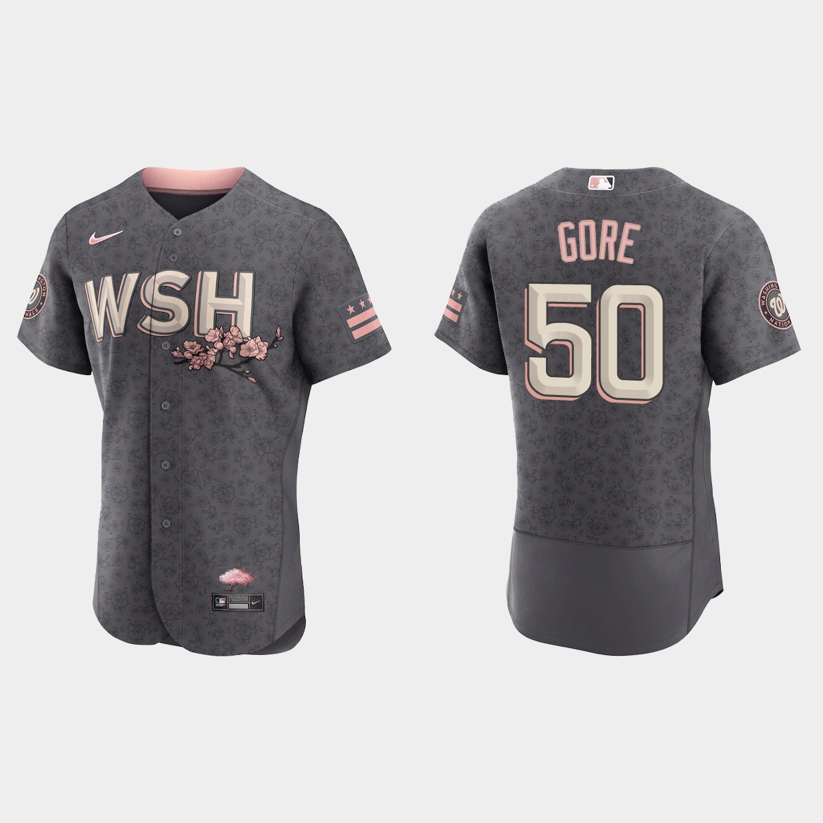 MacKenzie Gore Washington Nationals 2022 City Connect Jersey - Gray