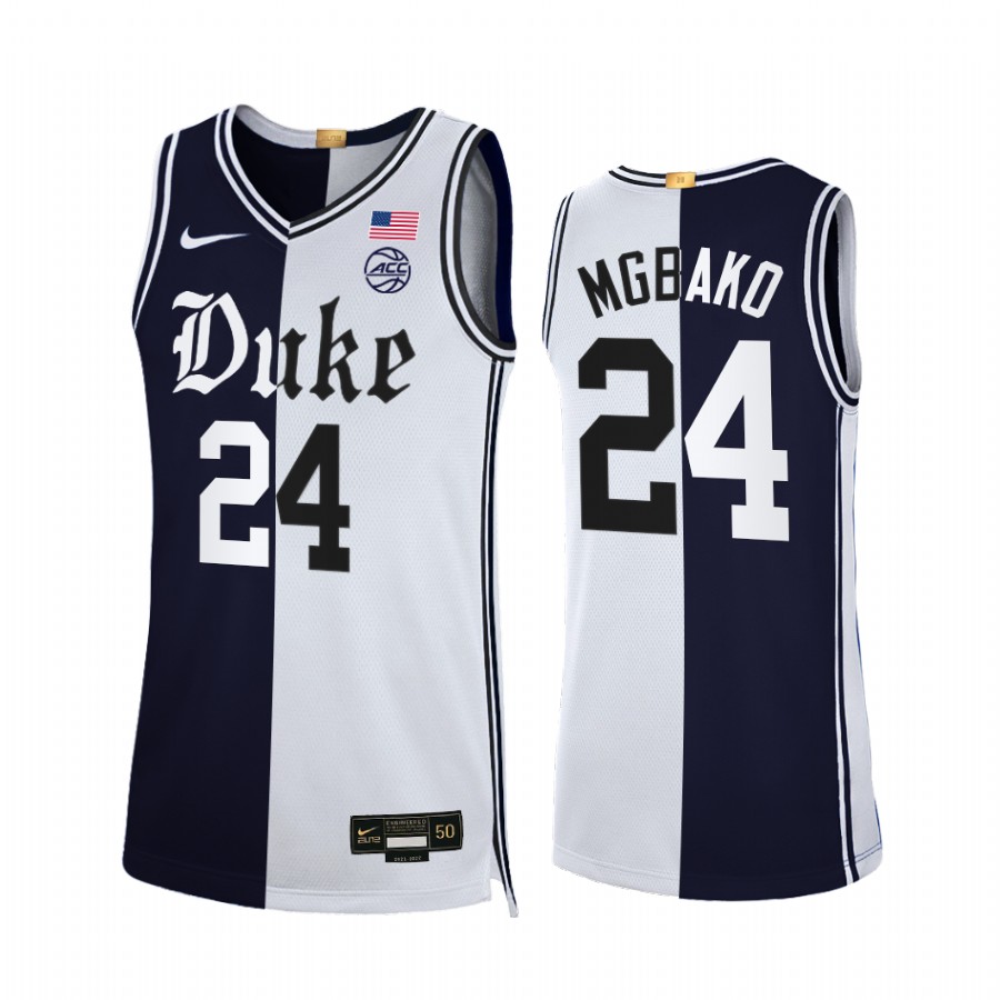 Mackenzie Mgbako Duke Blue Devils Black White Jersey Brotherhood Split Edition