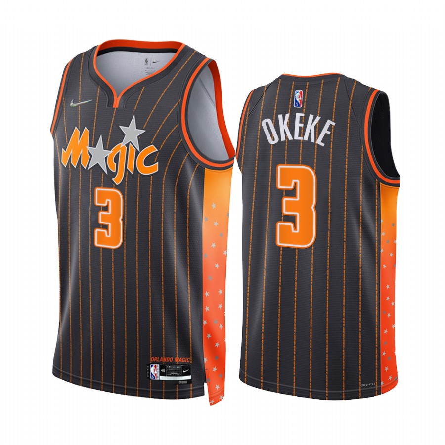 Magic Chuma Okeke City Edition Anthracite 2021-22 Jersey NBA 75th