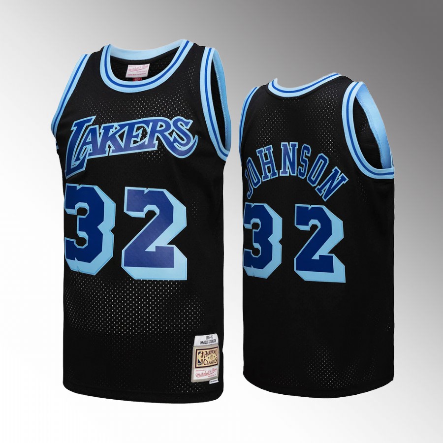 Magic Johnson #32 Los Angeles Lakers Reload 3.0 Black 1984-85 Hardwood Classics Jersey