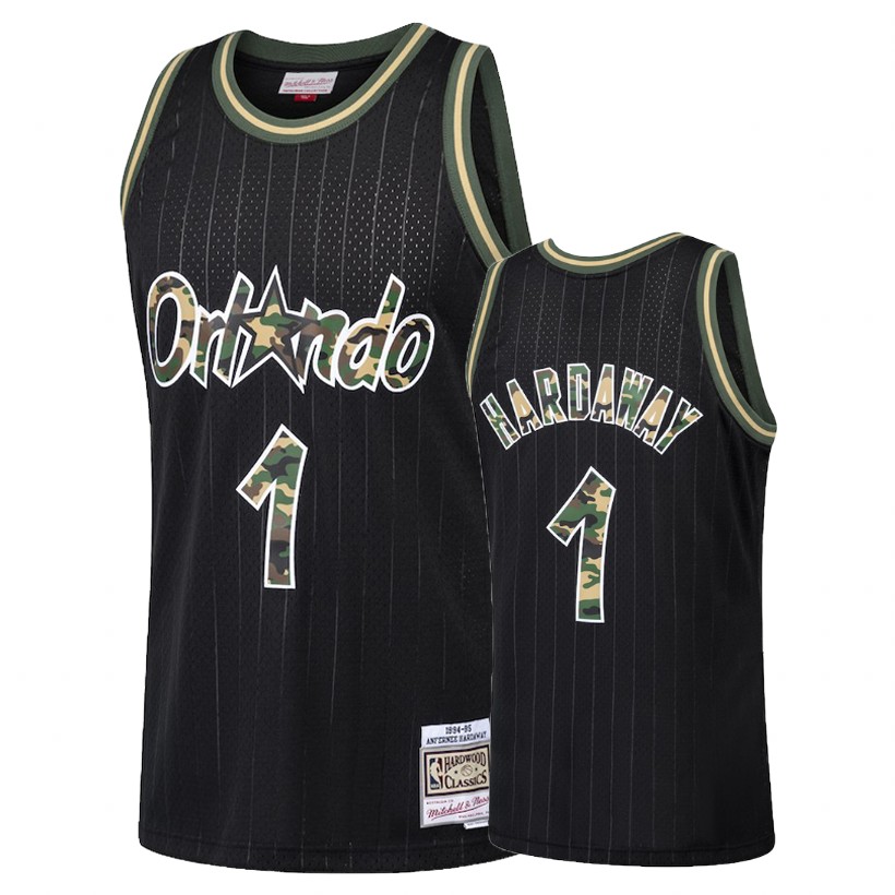 Magic Male Penny Hardaway #1 Straight Fire Camo Black Jersey