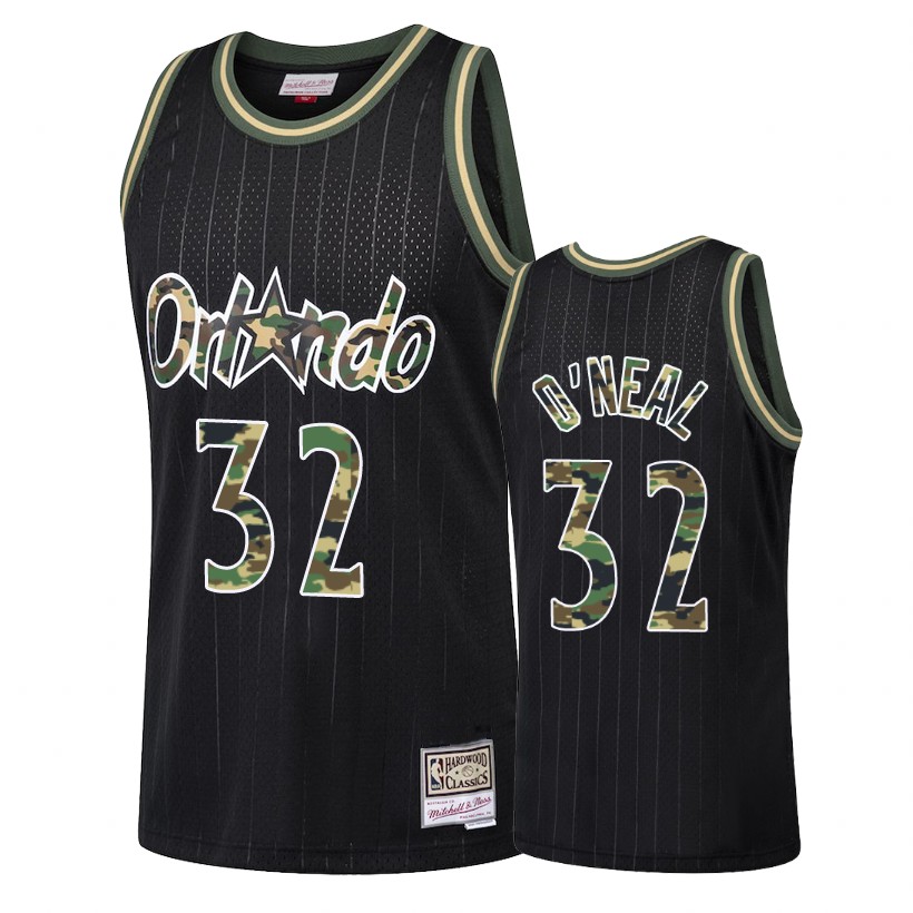 Magic Male Shaquille O'Neal #32 Straight Fire Camo Black Jersey