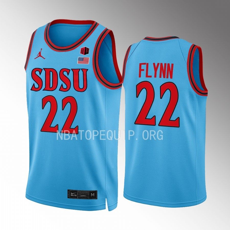 Malachi Flynn San Diego State Aztecs Blue Jersey Alternate  Alumni