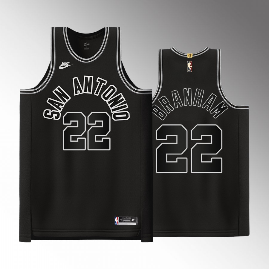 Malaki Branham 2022-23 Spurs #22 Classic Edition Jersey Black 50 Years
