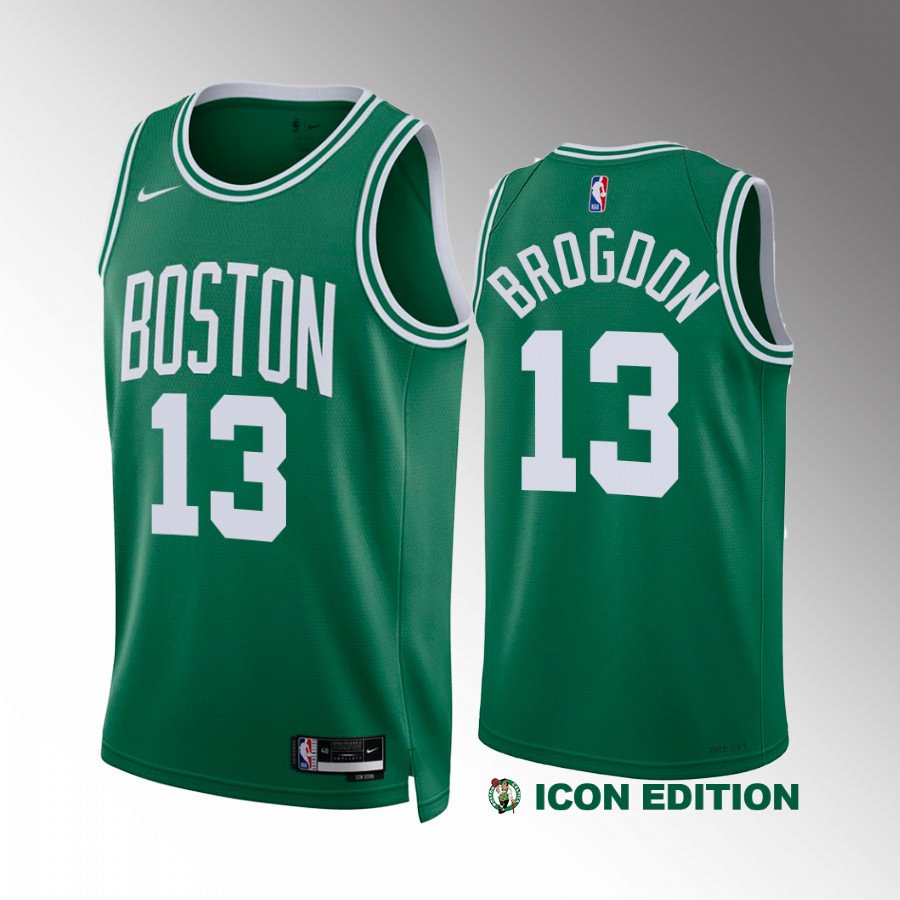 Malcolm Brogdon 2022-23 Boston Celtics Green #13 Icon Edition Jersey Swingman